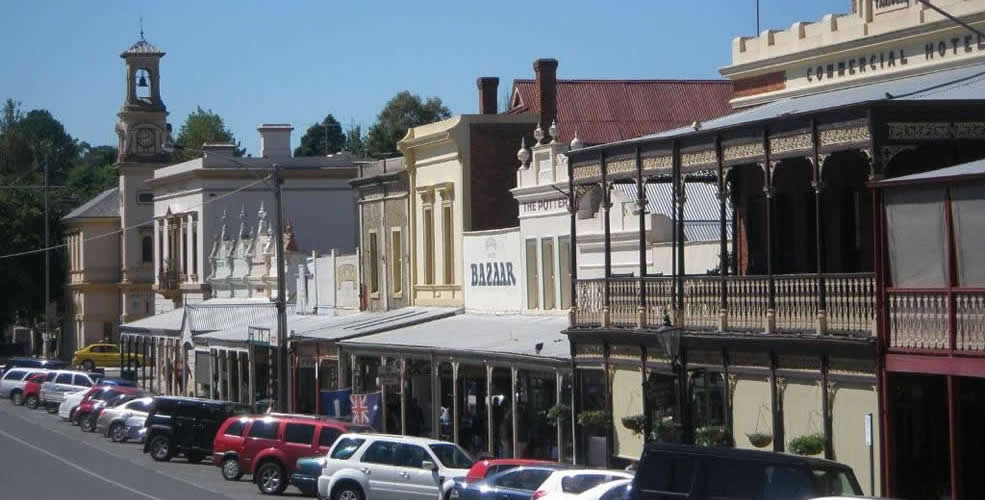 Beechworth Main Street, Victoria, Australia